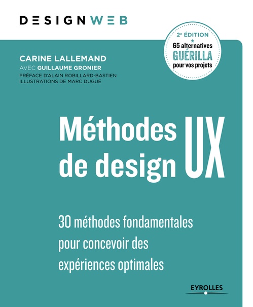 ebook cover of Méthodes de design UX, by Guillaume Gronier, Carine Lallemand
