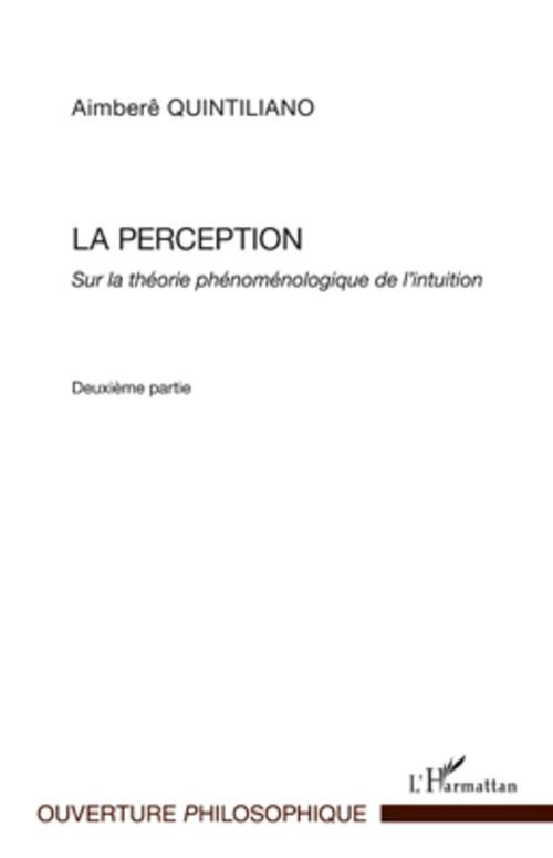 ebook cover of La perception, by Aimbere Quintiliano