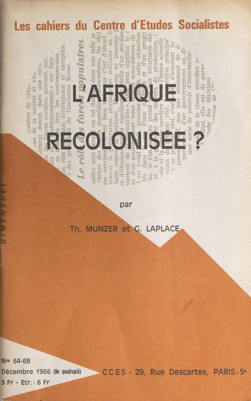 Couverture ebook de L'Afrique recolonisée ?, de Emile Laplace, Thomas Munzer