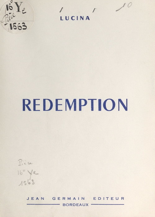 Couverture ebook de Rédemption, de Lucina