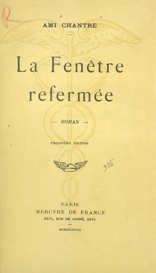 ebook cover of La fenêtre refermée, by Ami Chantre
