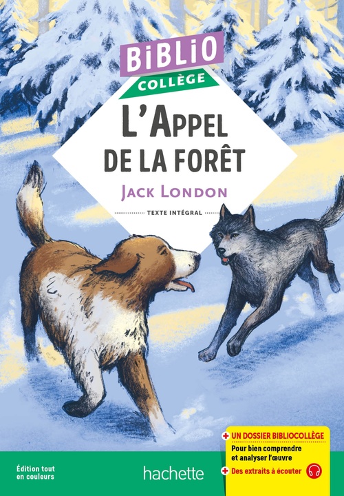 Couverture ebook de BiblioCollège - L'appel de la forêt, London, de Jack London