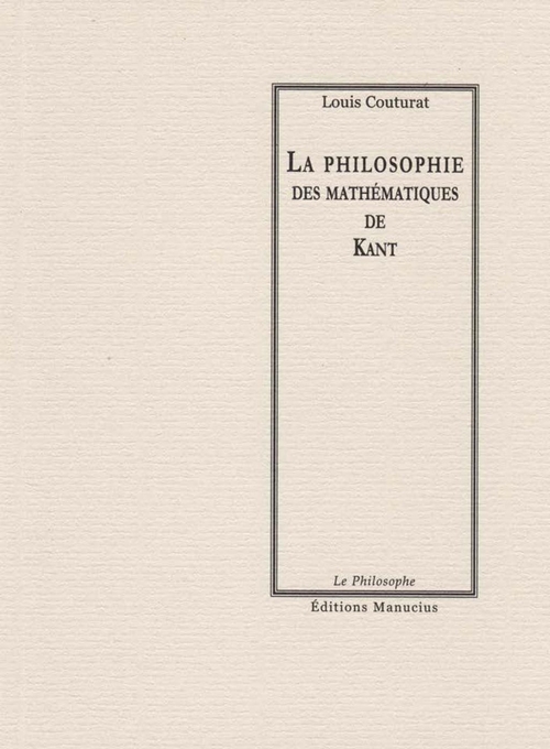 Couverture ebook de La Philosophie des mathématiques de Kant, de Louis Couturat