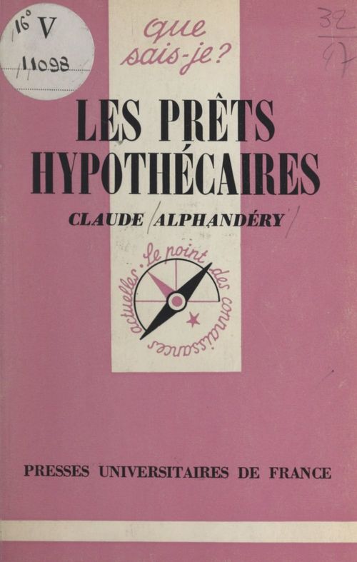 ebook cover of Les prêts hypothécaires et leur marché, by Claude Alphandéry