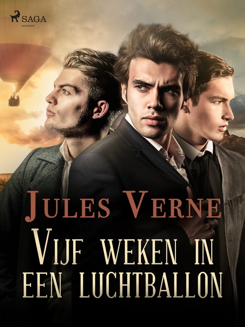 Couverture ebook de Vijf weken in een luchtballon, de Jules Verne
