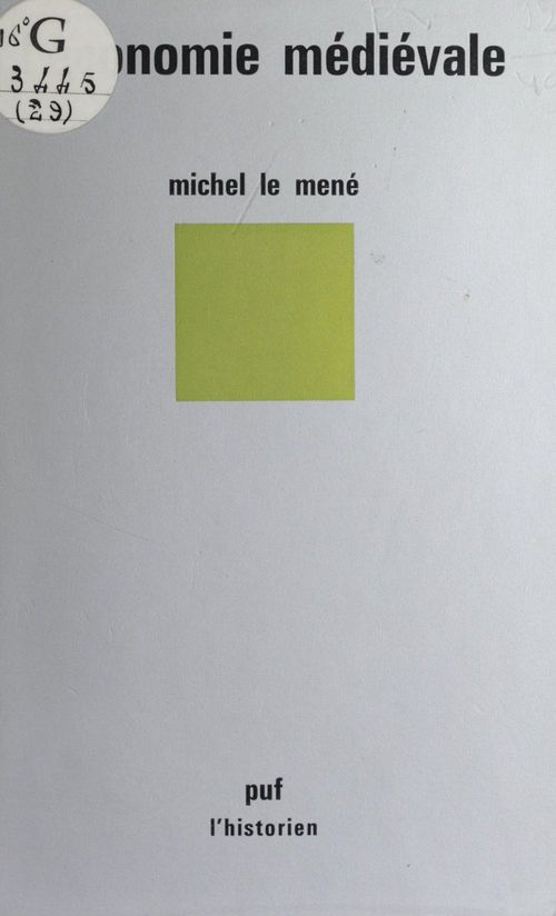 Couverture ebook de L'économie médiévale, de Michel Le Mene