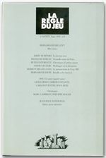 ebook cover of La règle du jeu n°08, by Revue La Regle Du Jeu