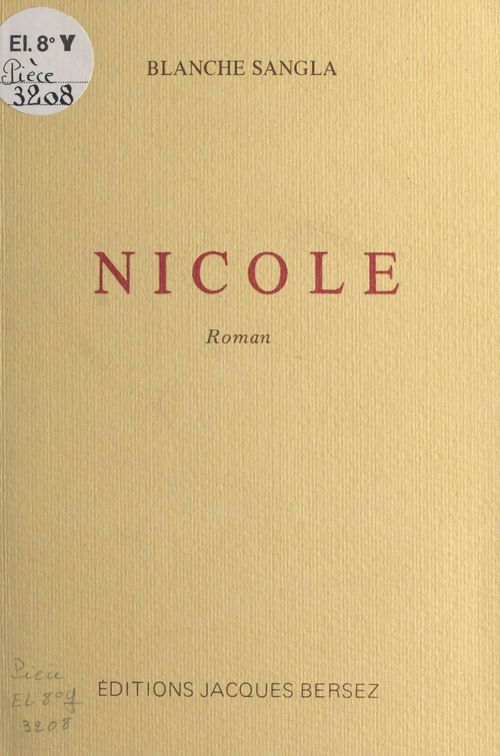 ebook cover of Nicole, by Blanche Sangla