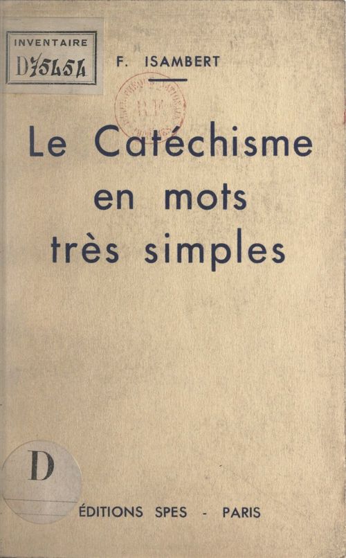 ebook cover of Le catéchisme en mots très simples, by Francois Isambert