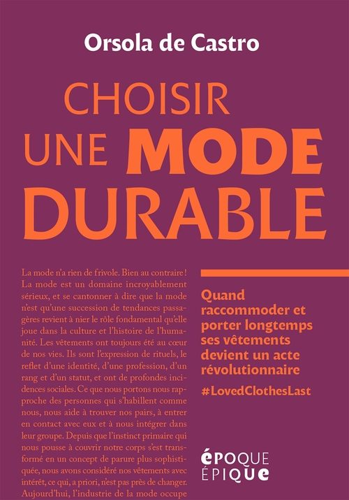 Couverture ebook de Choisir une mode durable, de Orsola de Castro