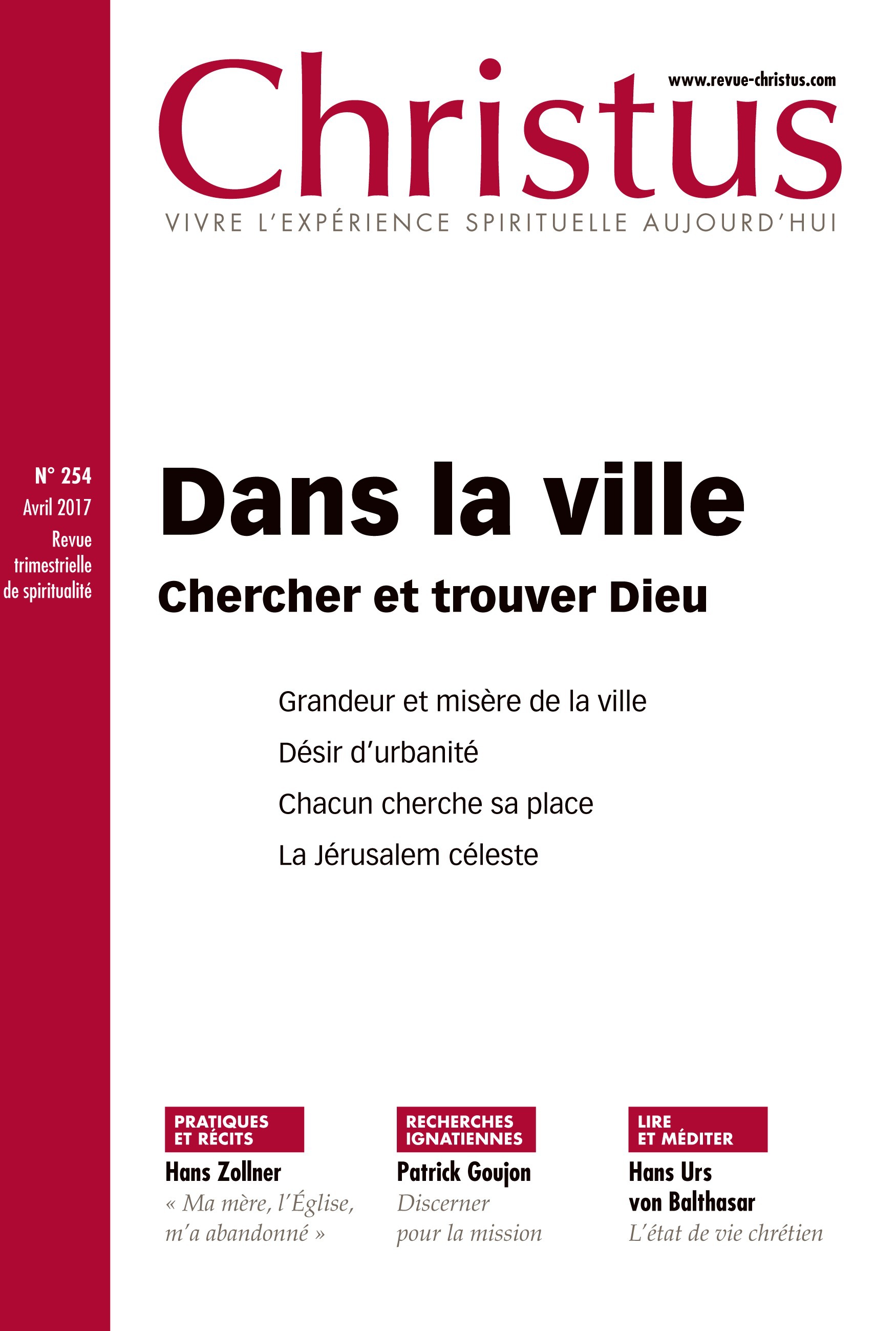 Couverture ebook de Christus - Dans la ville, de Revue Christus