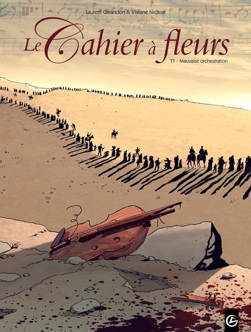 ebook cover of Le cahier à fleurs - Tome 1 - Mauvaise orchestration, by Laurent Galandon, Viviane Nicaise