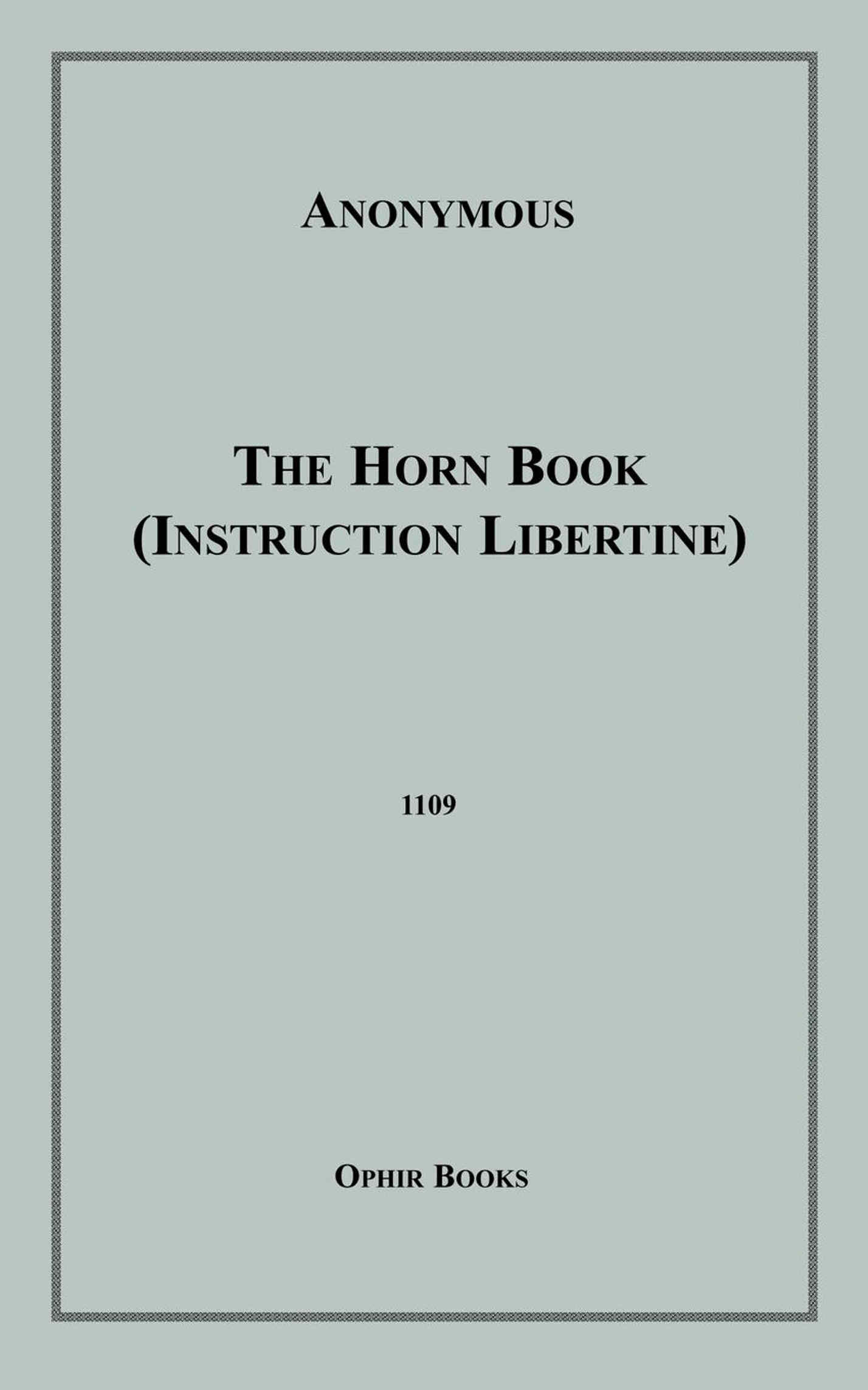 ebook cover of The Horn Book, by Anon Anonymous