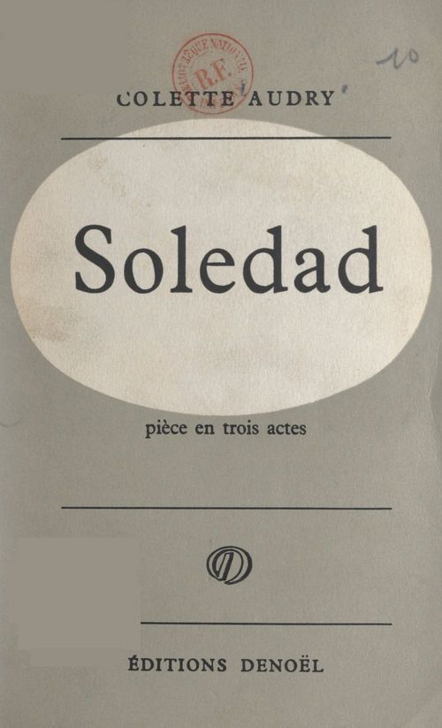 Couverture ebook de Soledad, de Colette Audry