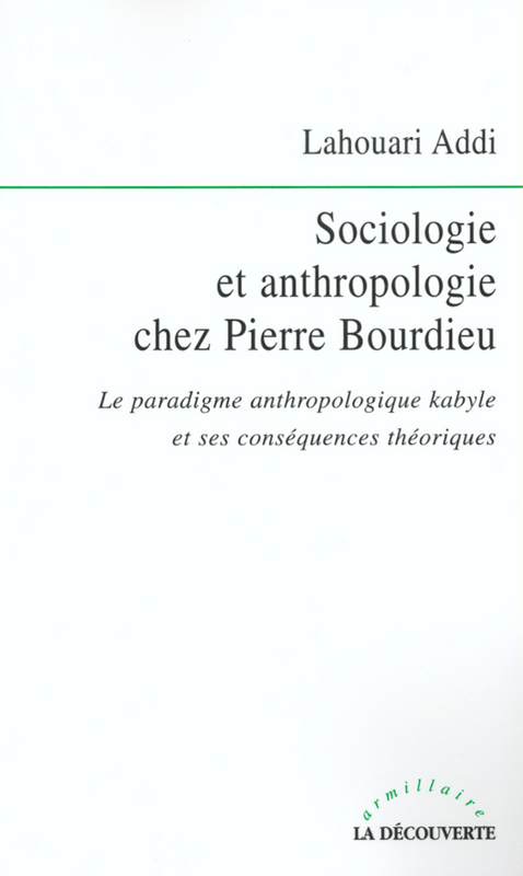 Couverture ebook de Sociologie et anthropologie chez Pierre Bourdieu, de Lahouari Addi