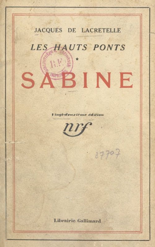 Couverture ebook de Les hauts ponts (1), de Jacques de Lacretelle