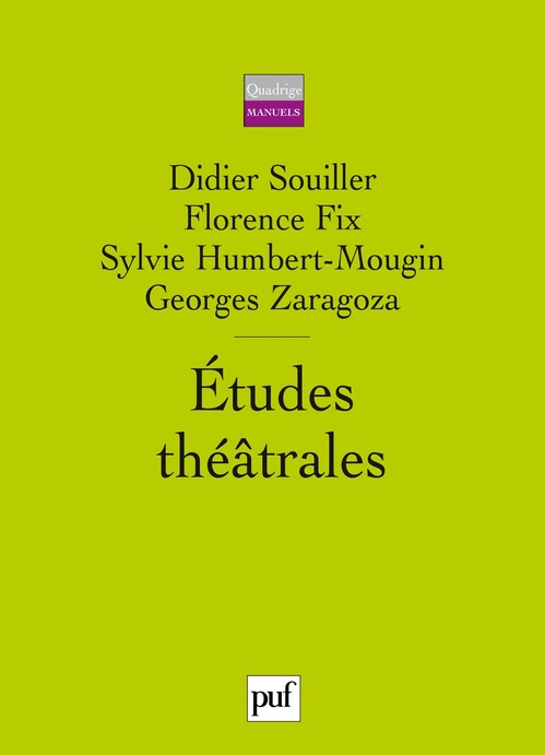 ebook cover of Études théâtrales, by Florence Fix, Sylvie Humbert-Mougin, Didier Souiller, Georges Zaragoza
