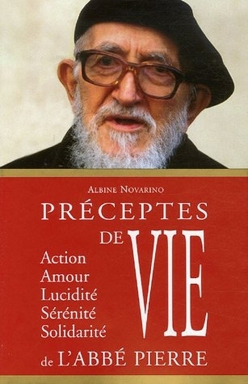 Couverture ebook de Préceptes de vie de l'Abbé Pierre, de Albine Novarino
