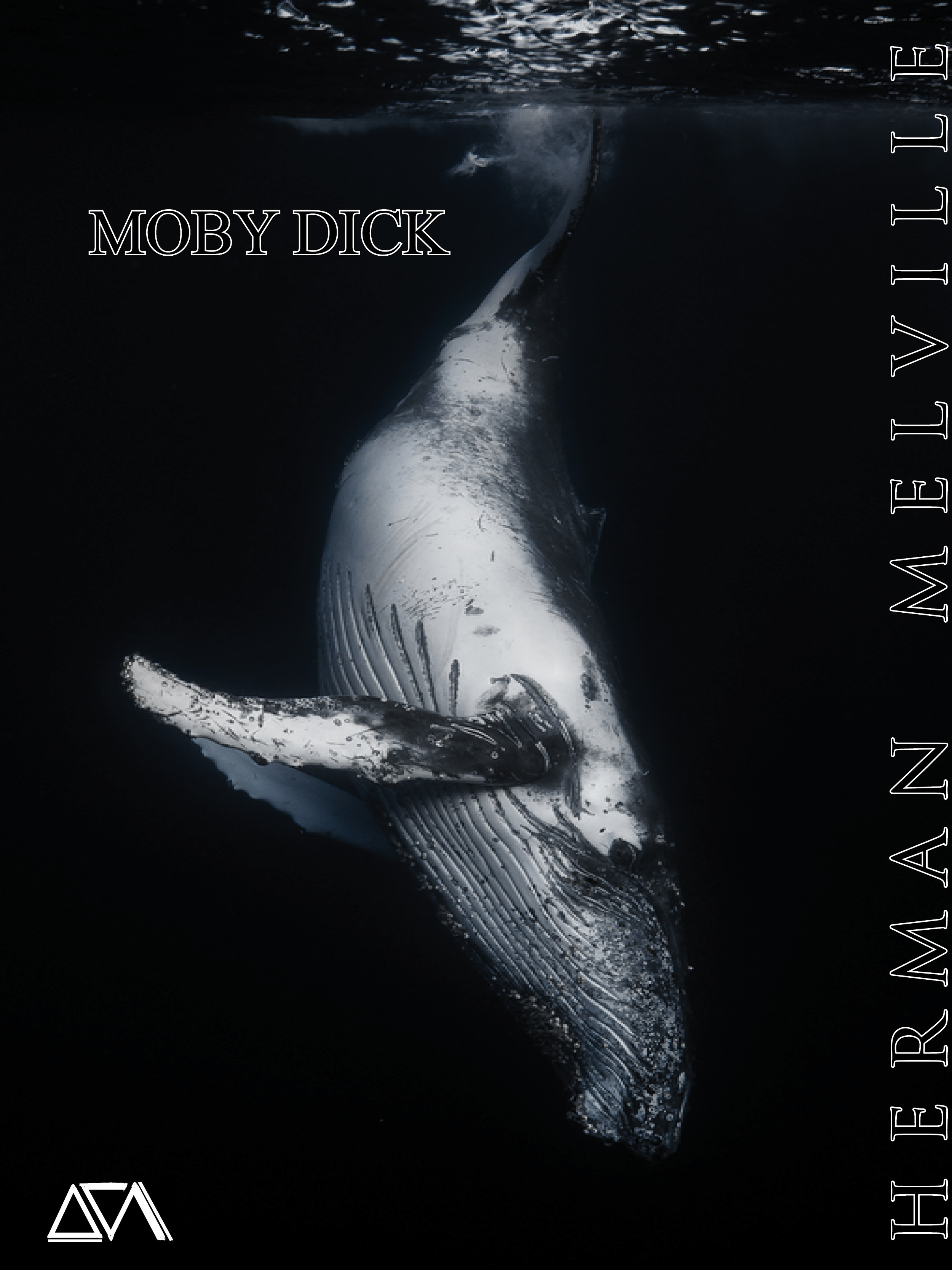 ebook cover of Moby Dick, by Herman Melville
