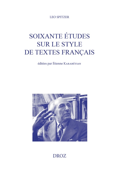 Couverture ebook de Soixante études sur le style de textes français, de Leo Spitzer