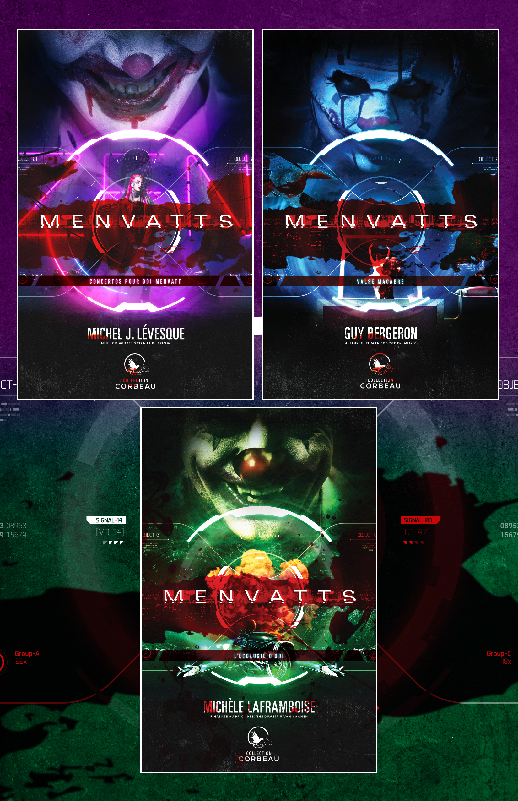 ebook cover of Coffret Numérique 3 livres - Menvatts - Concertos pour Ody-Menvatts - Valse macabre - L'écologie d'Odi, by Guy Bergeron, Michèle Laframboise, Michel J. Lévesque