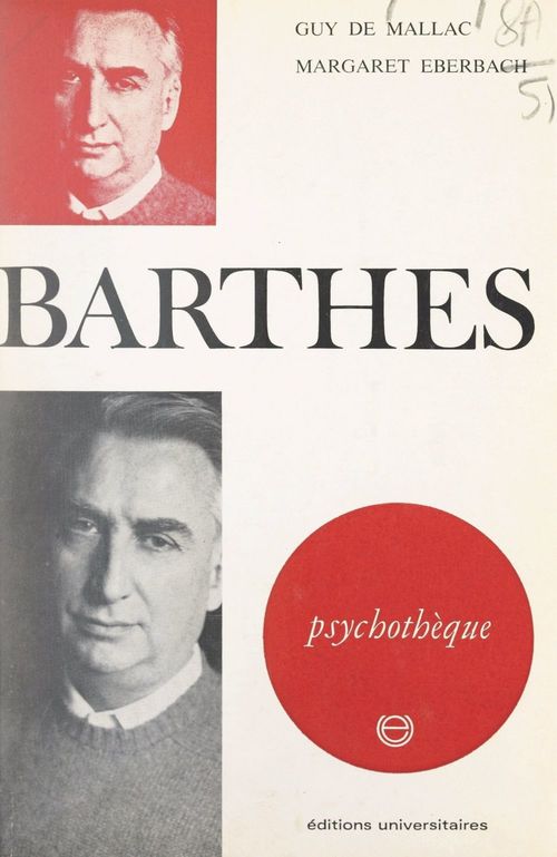 ebook cover of Barthes, by Guy De Mallac, Margaret Eberbach