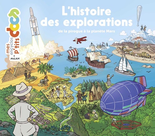 Couverture ebook de L'histoire des explorations, de Stéphanie Ledu, Stéphane Frattini