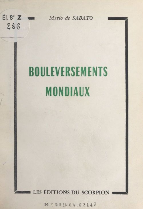 Couverture ebook de Bouleversements mondiaux, de Mario De Sabato