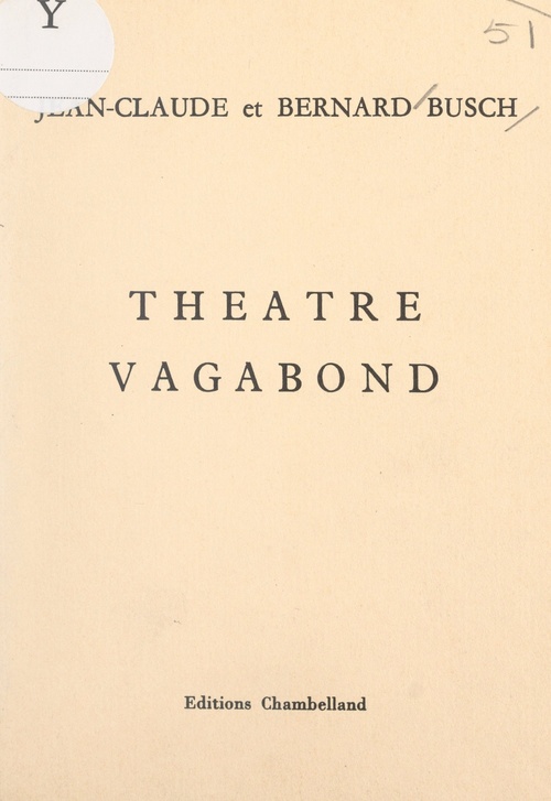 Couverture ebook de Théâtre vagabond, de Bernard Busch, Jean-Claude Busch