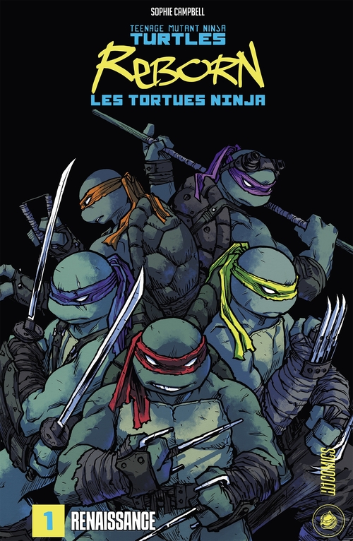Couverture ebook de Les Tortues Ninja - TMNT Reborn, T1 : Renaissance, de Sophie Campbell