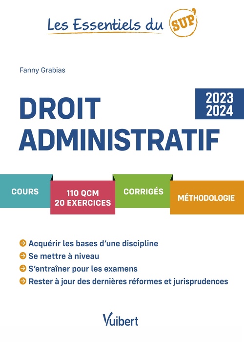 Couverture ebook de Droit administratif 2023/2024, de Fanny Grabias