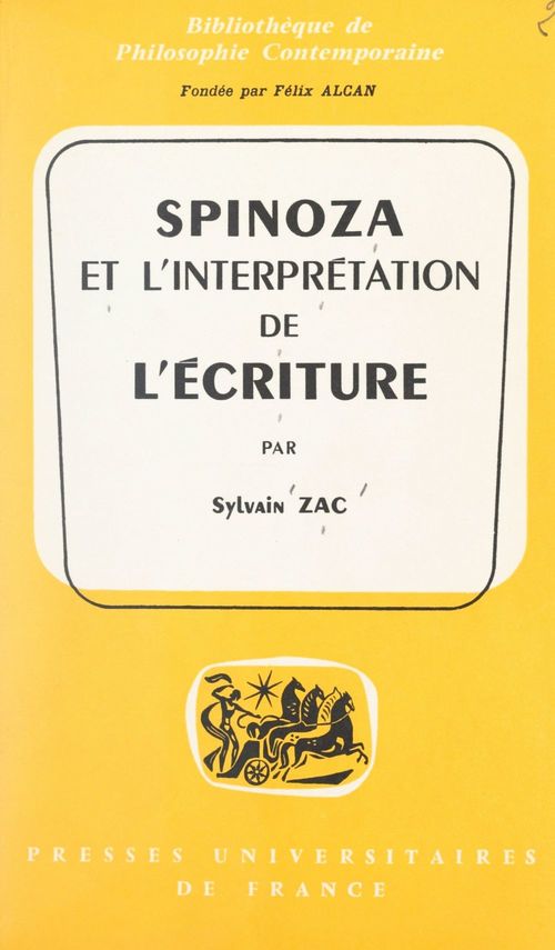 Couverture ebook de Spinoza et l'interprétation de l'Écriture, de Edwin Zaccaï