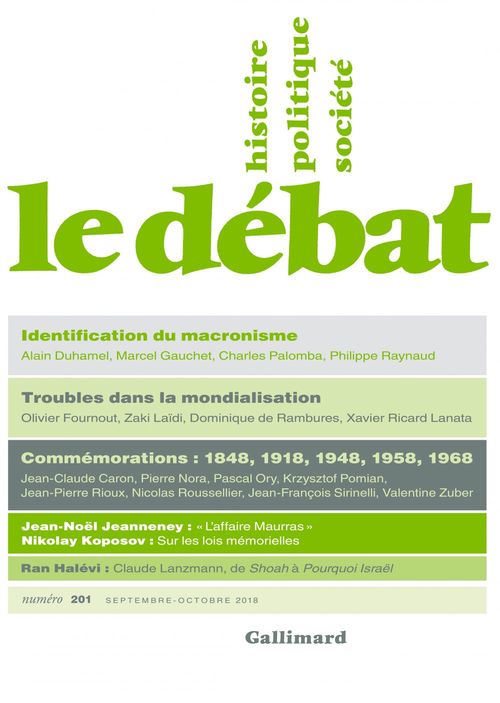 Couverture ebook de Le Débat N° 201 (Septembre - Octobre), de Collectif, Pierre Nora