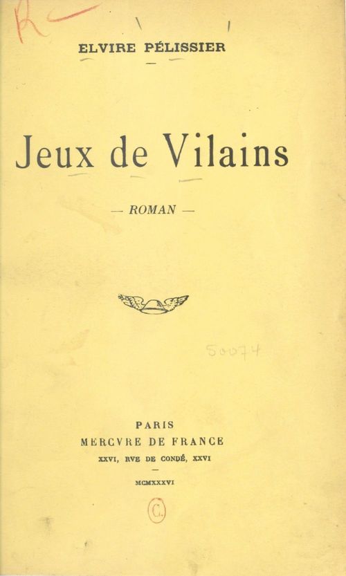 Couverture ebook de Jeux de vilains, de Elvire Pelissier