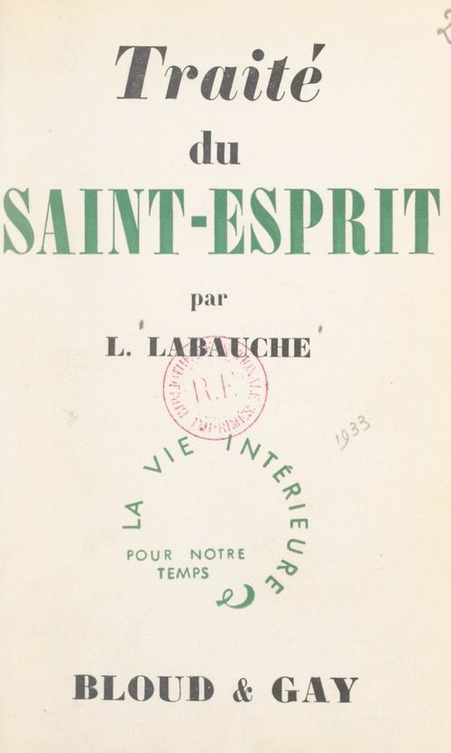 ebook cover of Traité du Saint-Esprit, by Leon Labauche