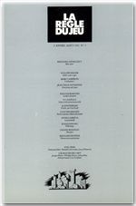 ebook cover of La règle du jeu n°05, by Revue La Regle Du Jeu