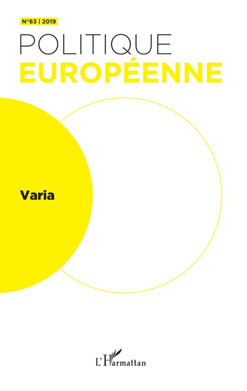 Couverture ebook de VARIA, de Revue politique européenne