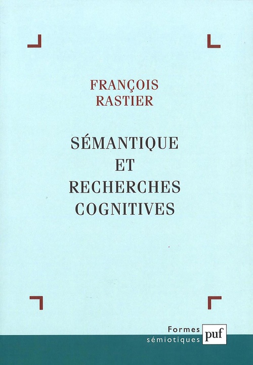 Couverture ebook de Sémantique et recherches cognitives, de François Rastier