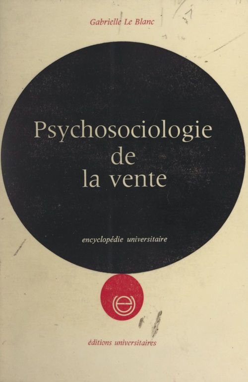 Couverture ebook de Psychosociologie de la vente, de Gabrielle Le Blanc