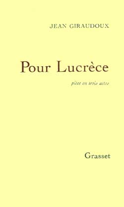 ebook cover of Pour Lucrèce, by Jean Giraudoux