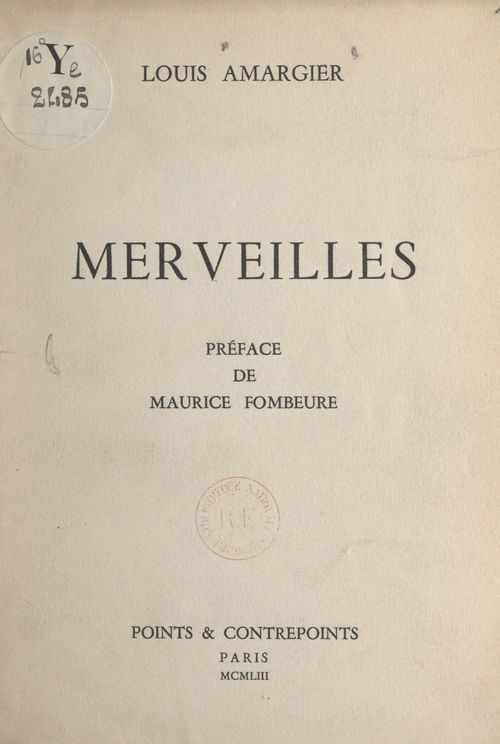 Couverture ebook de Merveilles, de Louis Amargier