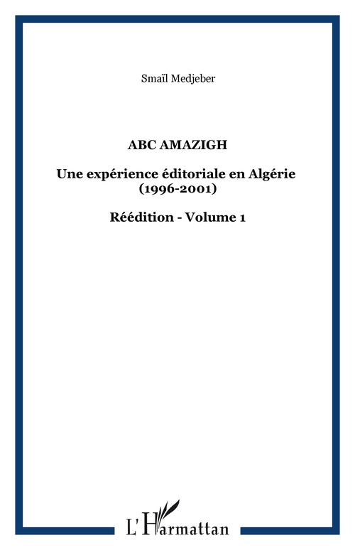 Couverture ebook de ABC Amazigh, de Smaïl Medjeber