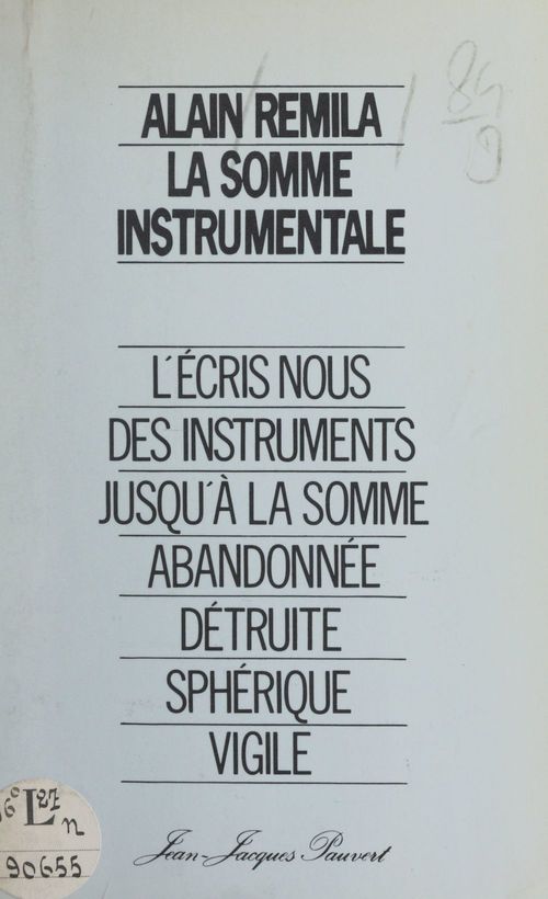 ebook cover of La somme instrumentale, by Alain Remila