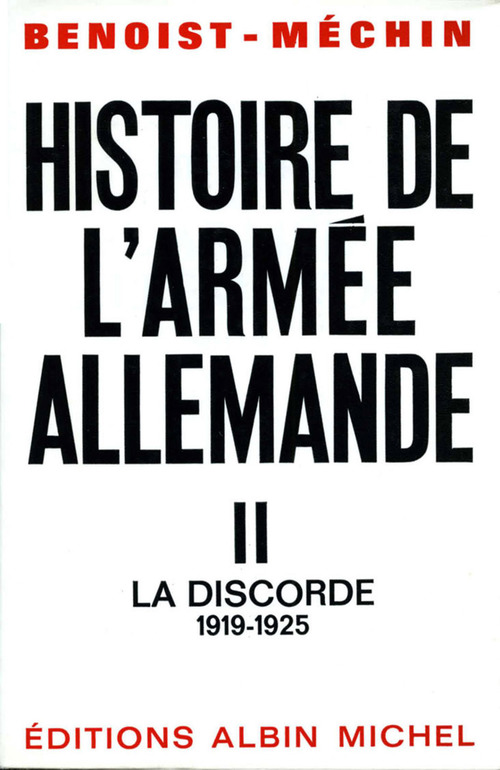 Couverture ebook de Histoire de l'armée allemande - tome 2, de Jacques Benoist-Méchin