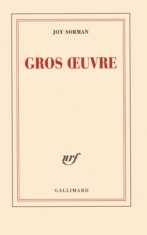 Couverture ebook de Gros oeuvre, de Joy Sorman
