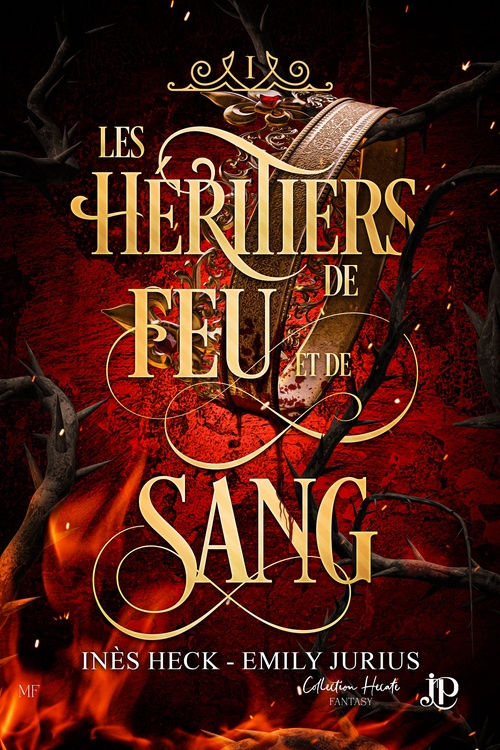 ebook cover of Les héritiers de feu et de sang, by Inès Heck, Emily Jurius