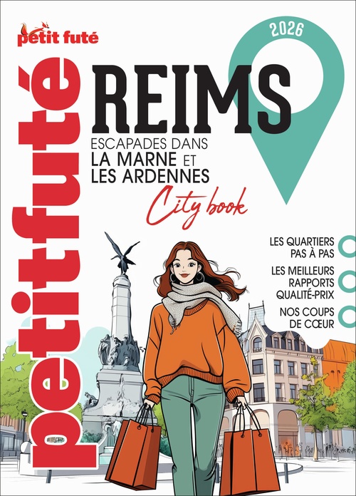 Couverture ebook de Guide Reims 2026 Petit Futé: Escapades en Champagne, de Collectif