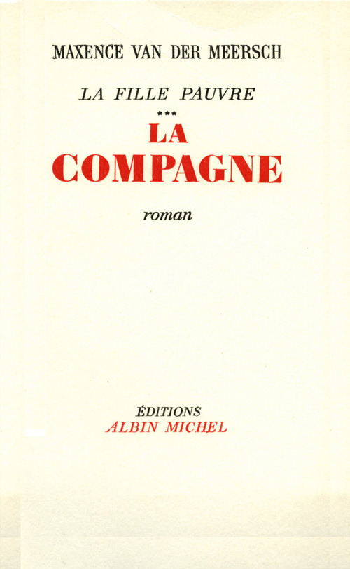 ebook cover of La Compagne, by Maxence Van der meersch