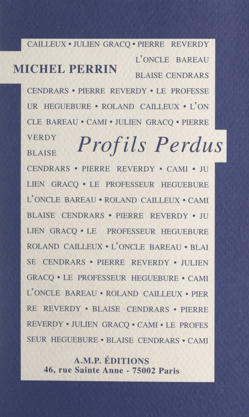 ebook cover of Profils perdus, by Michel Perrin