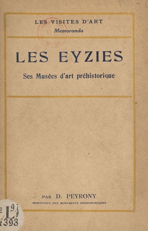 Couverture ebook de Les Eyzies, ses musées d'art préhistorique, de Denis Peyrony